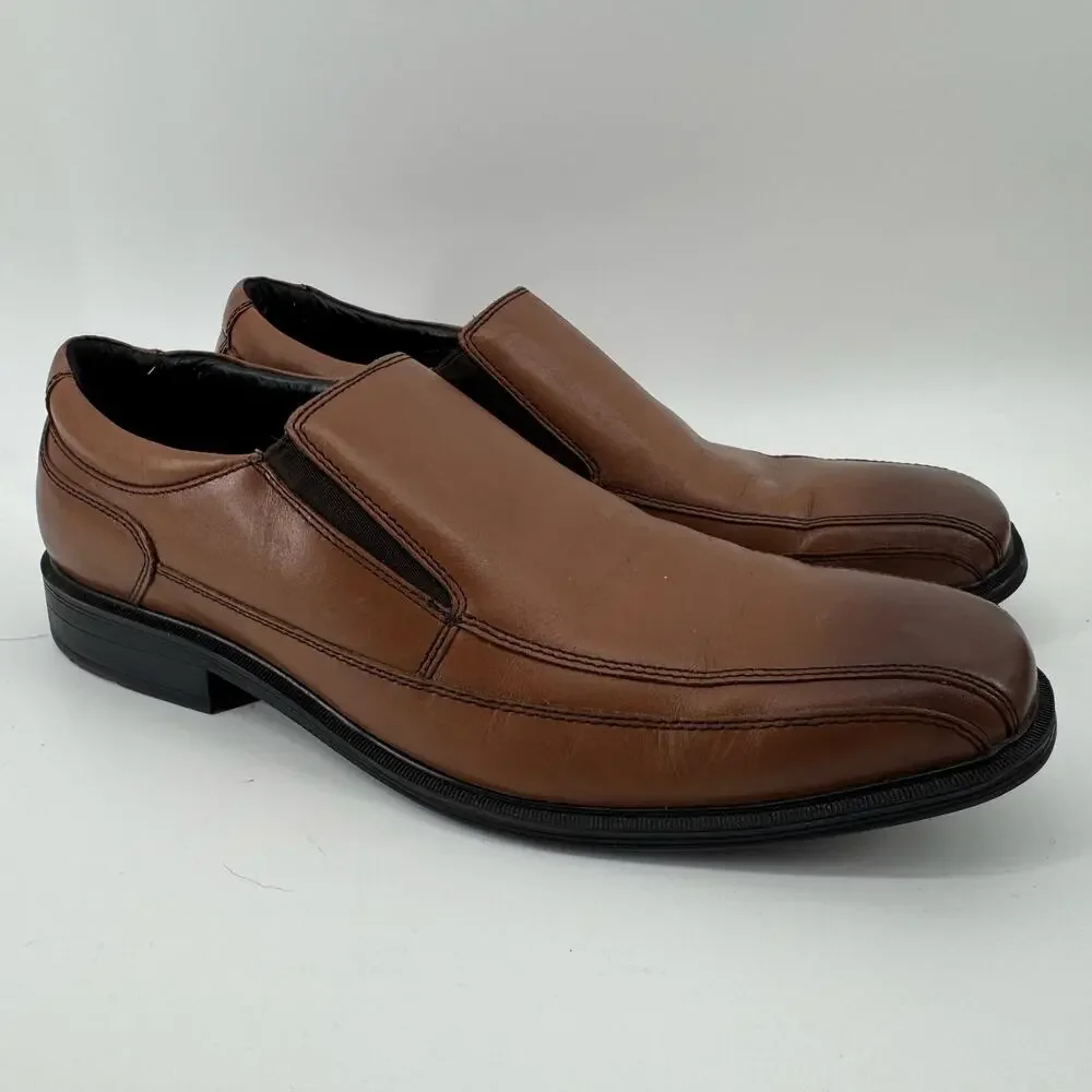 Kenneth Cole New York Len Slipon Brown Leather Loafers Men’s 11 M